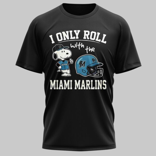 Alternative view of Miami Marlins x snoopy Mars Premium T-Shirt PL04