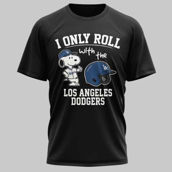 Alternative view of Los Angeles Dodgers x snoopy Mars Premium T-Shirt PL04