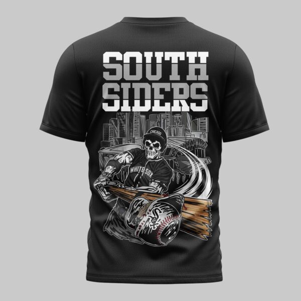 Alternative view of Chicago White Sox x skull Mars Premium T-Shirt PL05