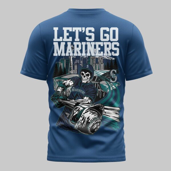 Alternative view of Seattle Mariners x skull Mars Premium T-Shirt PL05