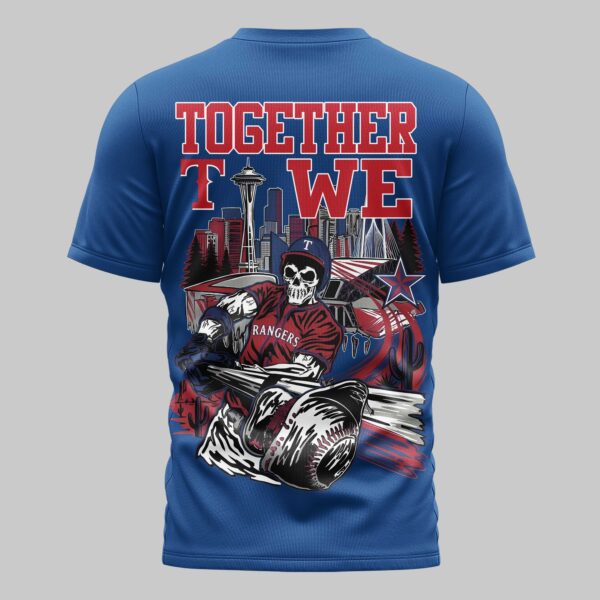 Alternative view of Texas Rangers x Skull Mars Premium T-Shirt PL05