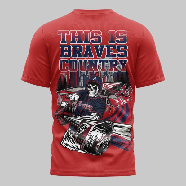 Alternative view of Atlanta Braves x skull Mars Premium T-Shirt PL05