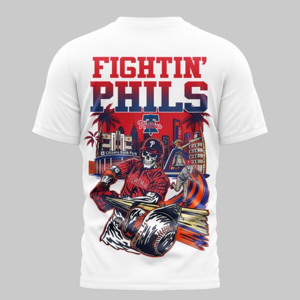 Alternative view of Philadelphia Phillies x skull Mars Premium T-Shirt PL05