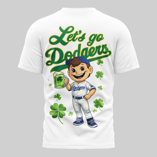 Alternative view of Los Angeles Dodgers x St Patrick's Day Premium T-Shirt 004