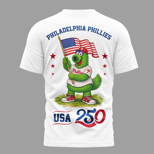 Alternative view of Philadelphia Phillies x 250 Years Of America Premium T-Shirt 003
