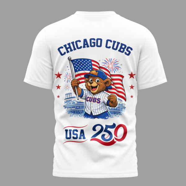 Alternative view of Chicago Cubs x 250 Years Of America Premium T-Shirt 003