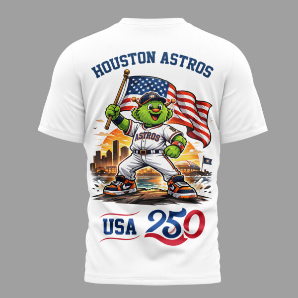 Alternative view of Houston Astros x 250 Years Of America Premium T-Shirt 003