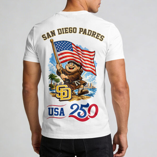 Alternative view of San Diego Padres x 250 Years Of America Premium T-Shirt 003