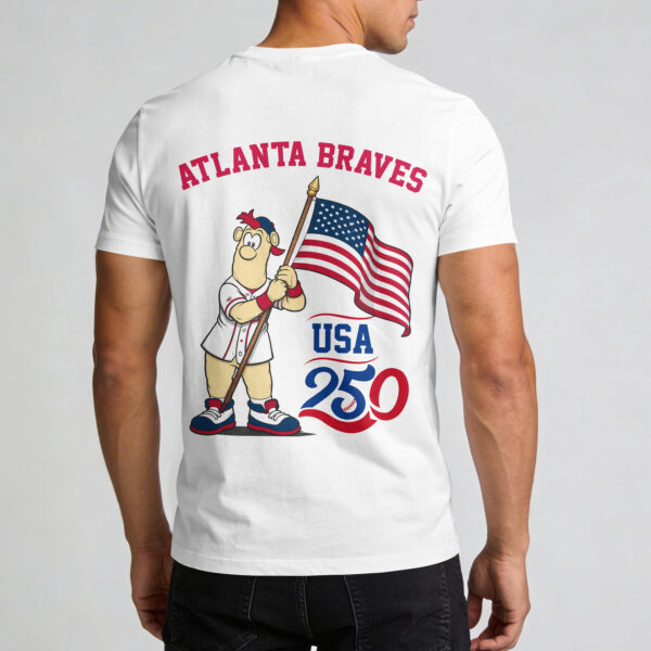 Alternative view of Atlanta Braves x 250 Years Of America Premium t-Shirt 003
