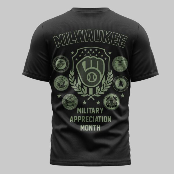 Alternative view of Milwaukee Brewers x Military Appreciation Month Premium T-Shirt 001
