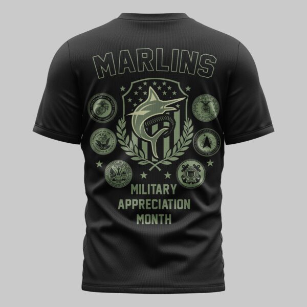 Alternative view of Miami Marlins x Military Appreciation Month Premium T-Shirt 001