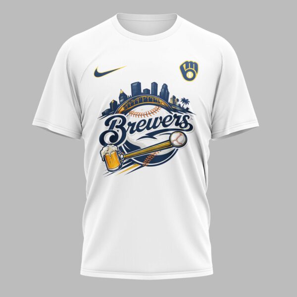 Alternative view of Milwaukee Brewers 2026 Season Premium T-Shirt 005