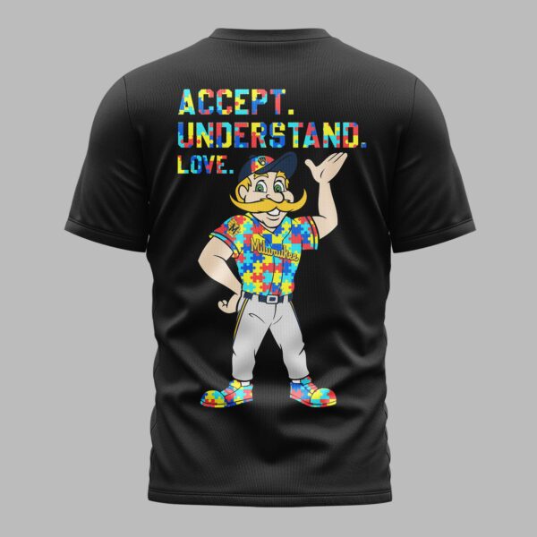 Alternative view of Milwaukee Brewers x Autism Awareness Premium T-Shirt 006