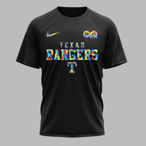 Alternative view of Texas Rangers x Autism Awareness Premium T-Shirt 006