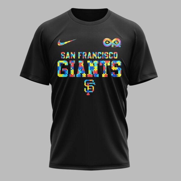Alternative view of San Francisco Giants x Autism Awareness Premium T-Shirt 006