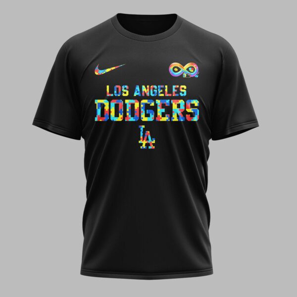 Alternative view of Los Angeles Dodgers x Autism Awareness Premium T-Shirt 006
