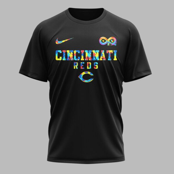Alternative view of Cincinnati Reds x Autism Awareness Premium T-Shirt 006