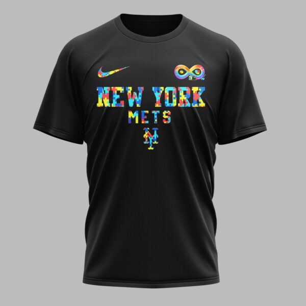 Alternative view of New York Mets x Autism Awareness Premium T-Shirt 006