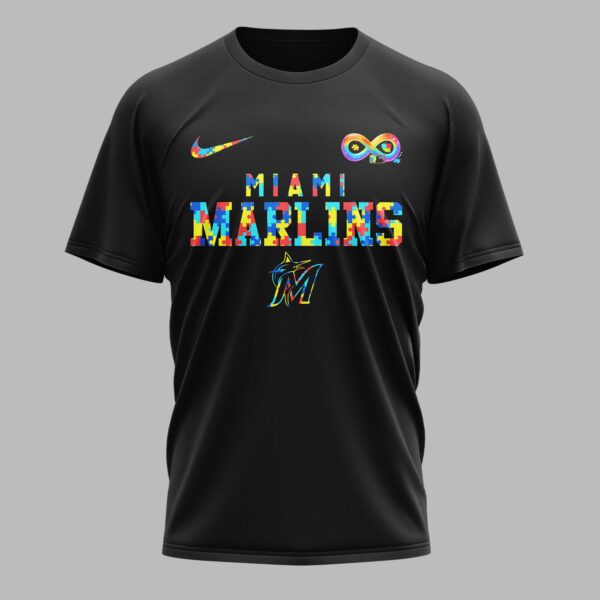 Alternative view of Miami Marlins x Autism Awareness Premium T-Shirt 006