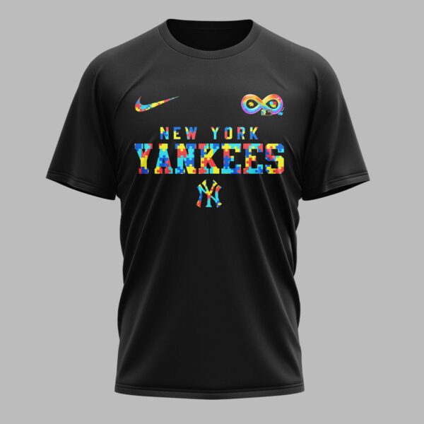 Alternative view of New York Yankees x Autism Awareness Premium T-Shirt 006