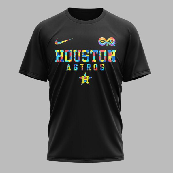 Alternative view of Houston Astros x Autism Awareness Premium T-Shirt 006