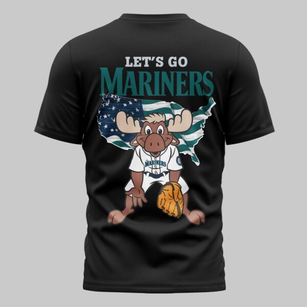 Alternative view of Seattle Mariners x USA Baseball Premium T-Shirt 007