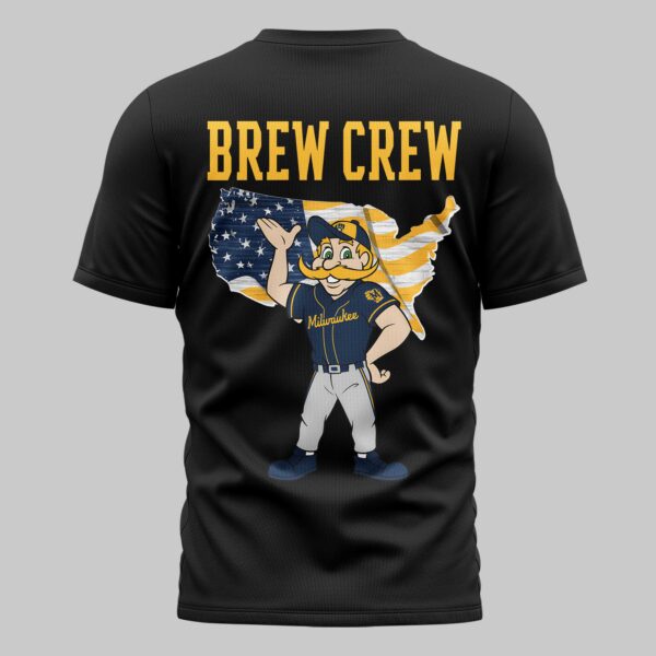 Alternative view of Milwaukee Brewers x USA Baseball Premium T-Shirt 007
