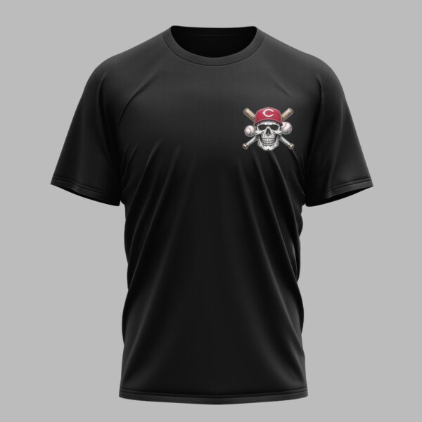 Alternative view of Cincinnati Reds X Skullcap Premium T Shirt PVT001