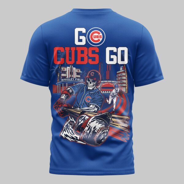 Alternative view of Chicago Cubs x skull Mars Premium T-Shirt PL05