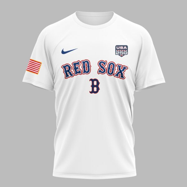 Alternative view of Boston Red Sox X 250 Years Of Freedom Premium T Shirt PVT003
