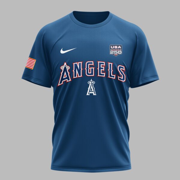 Alternative view of Los Angeles Angels X 250 Years Of Freedom Premium T Shirt PVT003