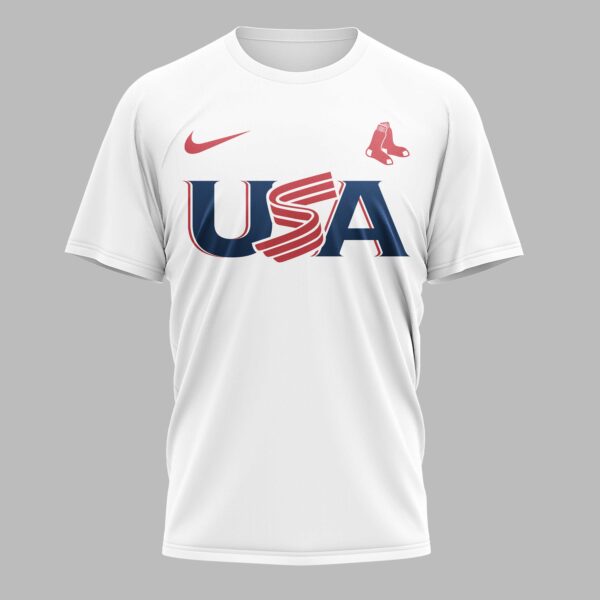 Alternative view of Boston Red Sox Celebrating America’s 250th Premium T-shirt LT0003