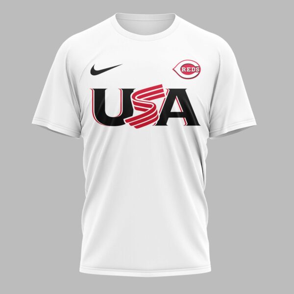 Alternative view of Cincinnati Reds Celebrating America’s 250th Premium T-shirt LT0003