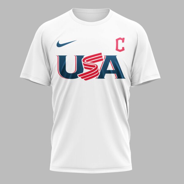 Alternative view of Cleveland Guardians Celebrating America’s 250th Premium T-shirt LT0003