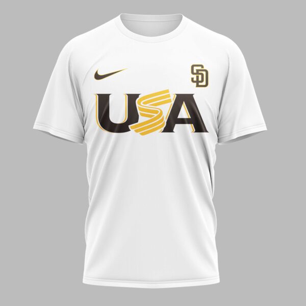 Alternative view of San Diego Padres Celebrating America’s 250th Premium T-shirt LT0003