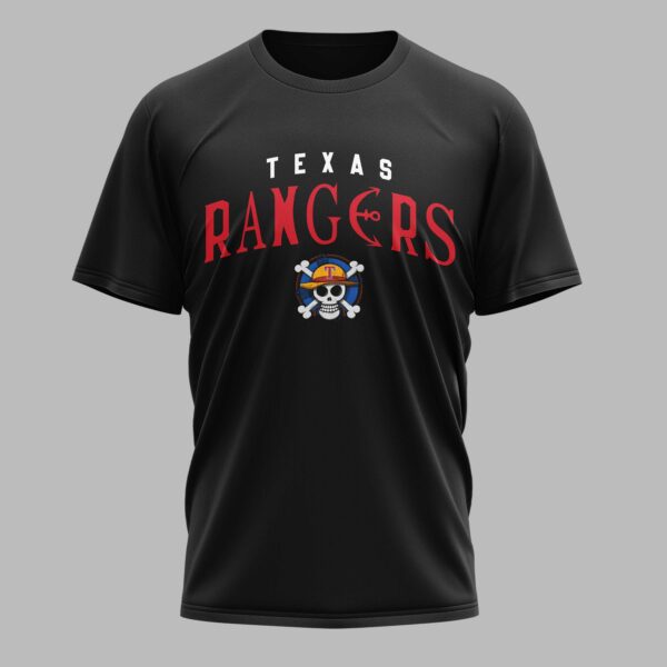Alternative view of Texas Rangers x One Piece Premium T-Shirt 011
