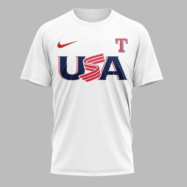 Alternative view of Texas Rangers Celebrating America’s 250th Premium T-shirt LT0003