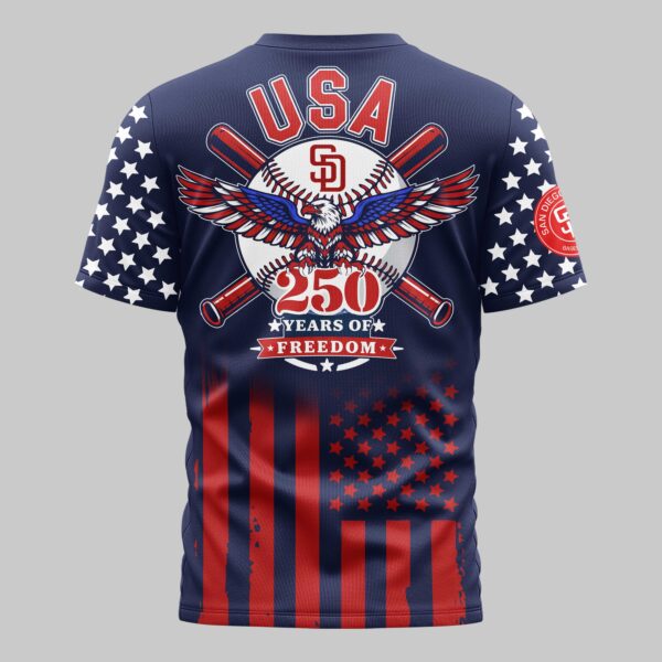 Alternative view of San Diego Padres x 250Years Mars Premium T-Shirt PL06