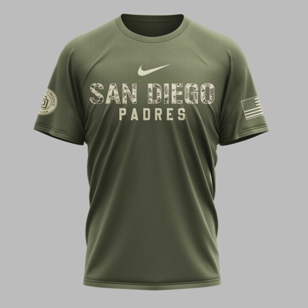 Alternative view of San Diego Padres Military Appreciation Premium T-shirt LT0004