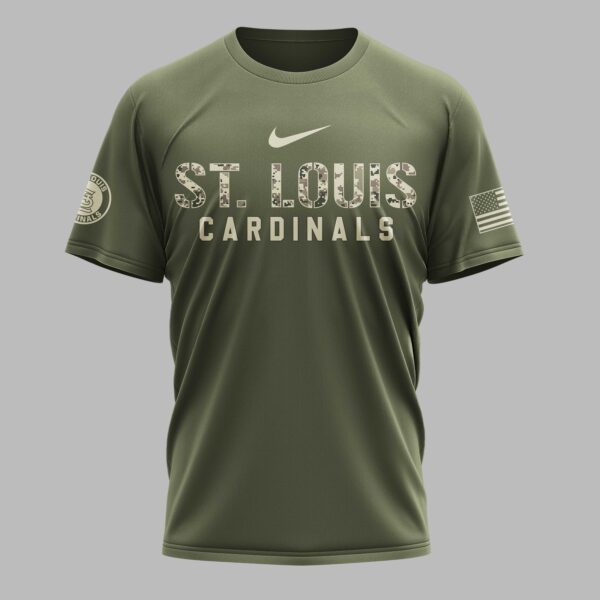 Alternative view of St. Louis Cardinals Military Appreciation Premium T-shirt LT0004