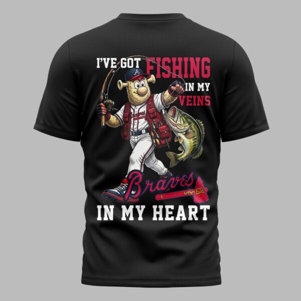 Alternative view of Atlanta Braves x Fishing Premium T-Shirt 012