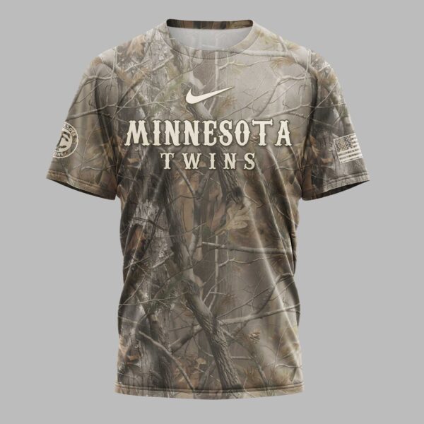 Alternative view of Minnesota Twins “Hunting in My Veins” Camo Premium T-Shirt LT0005