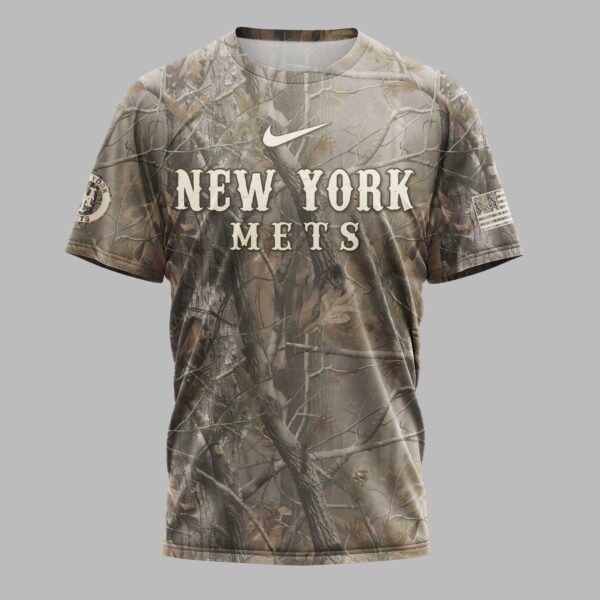 Alternative view of New York Mets “Hunting in My Veins” Camo Premium T-Shirt LT0005