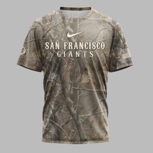 Alternative view of San Francisco Giants “Hunting in My Veins” Camo Premium T-Shirt LT0005