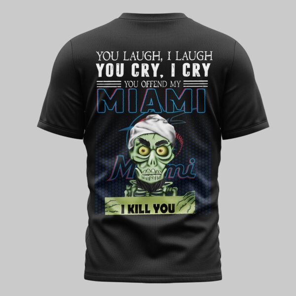 Alternative view of Miami Marlins x Skull Mars Premium T-Shirt PL03