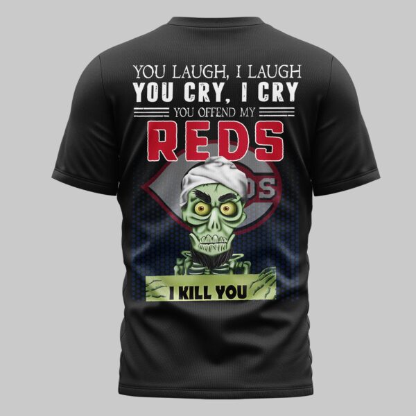 Alternative view of Cincinnati Reds x Skull Mars Premium T-Shirt PL03