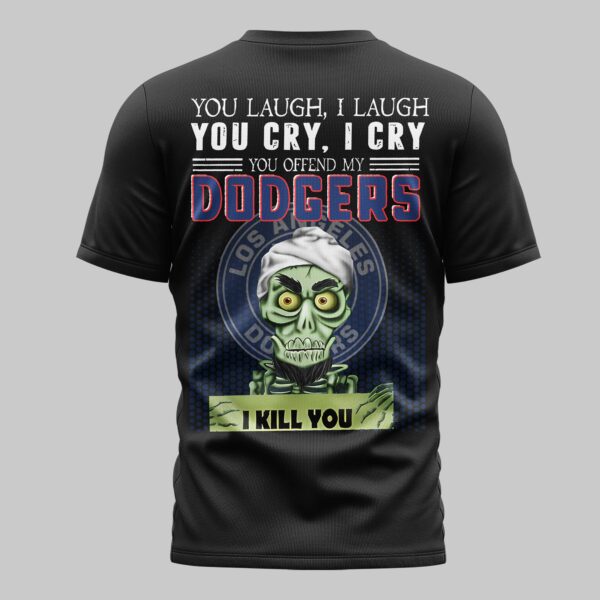 Alternative view of Los Angeles Dodgers x Skull Mars Premium T-Shirt PL03