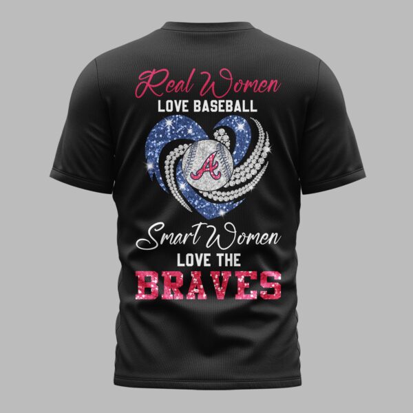 Alternative view of Atlanta Braves Glitter Premium T-Shirt LT0001