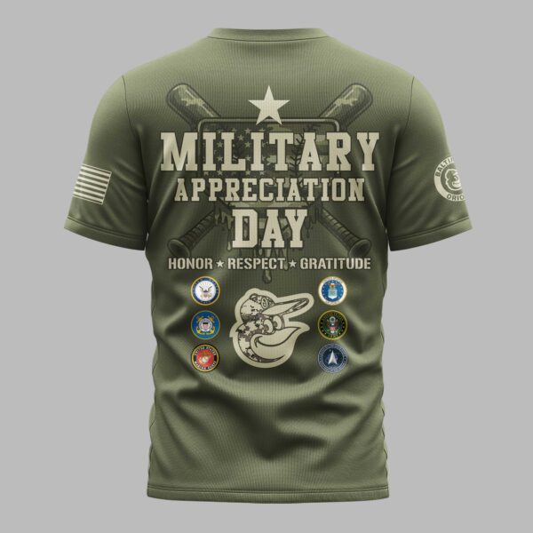 Alternative view of Baltimore Orioles Military Appreciation Premium T-shirt LT0004