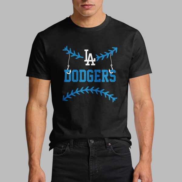 Alternative view of Los Angeles Dodgers x Fishing Premium T-Shirt 012